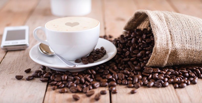coffee beans on table